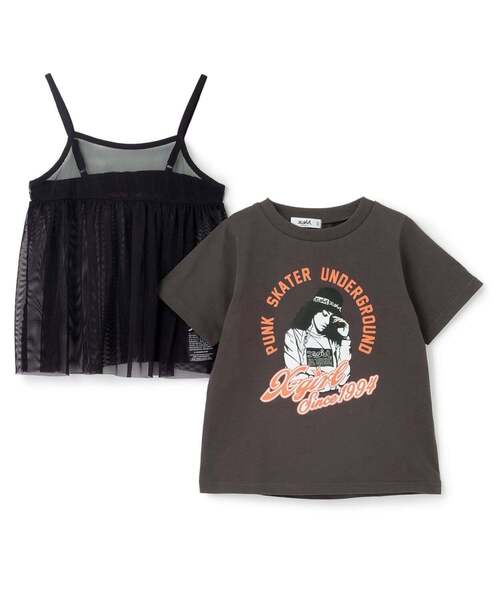 Sunny Girl 半袖Tシャツ　2枚セット X-girl Stages（エックスガールステージス） tシャツ ガールイラスト