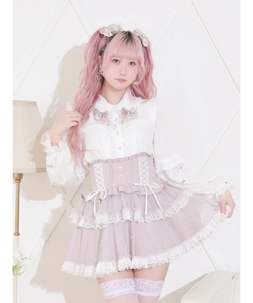 NOEMIE（ノエミー） ブラウス シャツ チャーム付きメニーリボン