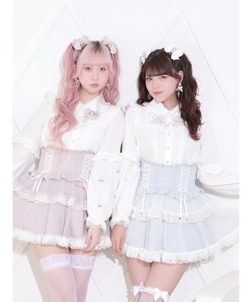 NOEMIE（ノエミー） ブラウス シャツ チャーム付きメニーリボン 