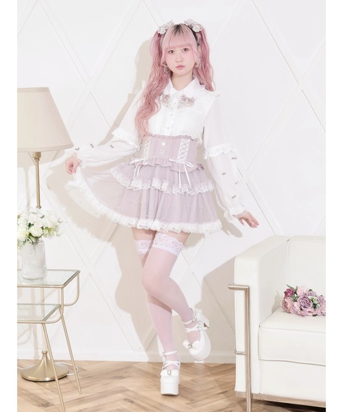 NOEMIE（ノエミー） ブラウス シャツ チャーム付きメニーリボン
