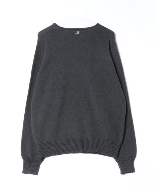「BROKEN BASE」 長袖ニット MEDIUM ネイビー メンズ_画像2