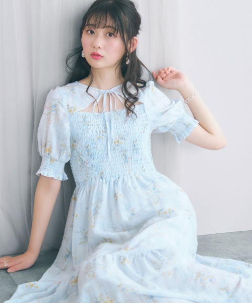 新品・91,300円☆MORABITO SPELL/フラワープリントワンピース Petalo フラワープリントワンピース(ワンピース) | Jocomomola