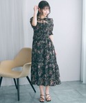 ワンピース 「大きいサイズ」ボレロ風フラワープ...の詳細画像4