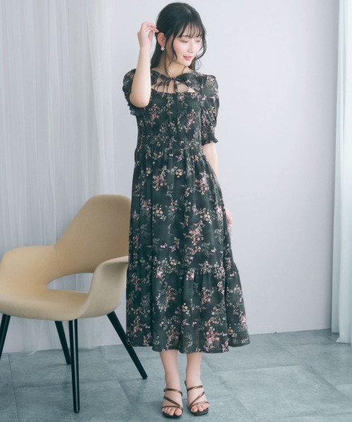marun（マルン） ワンピース 「大きいサイズ」ボレロ風フラワー