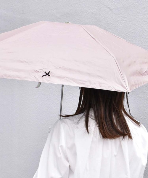 リボン付き晴雨兼用折りたたみ傘 Bleu Bleuet（ブルーブルーエ） 折りたたみ傘 リボン晴雨兼用
