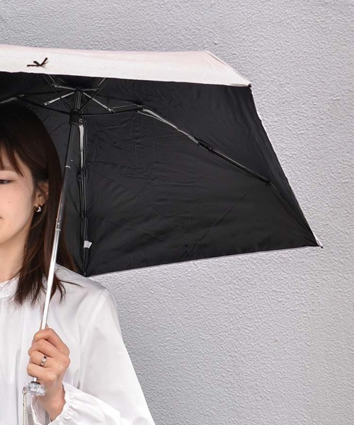 リボン付き晴雨兼用折りたたみ傘 Bleu Bleuet（ブルーブルーエ） 折りたたみ傘 リボン晴雨兼用