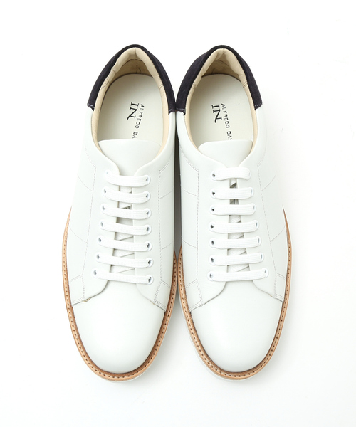 「alfredoBANNISTER」 ローカットスニーカー 42 ネイビー メンズ_画像5