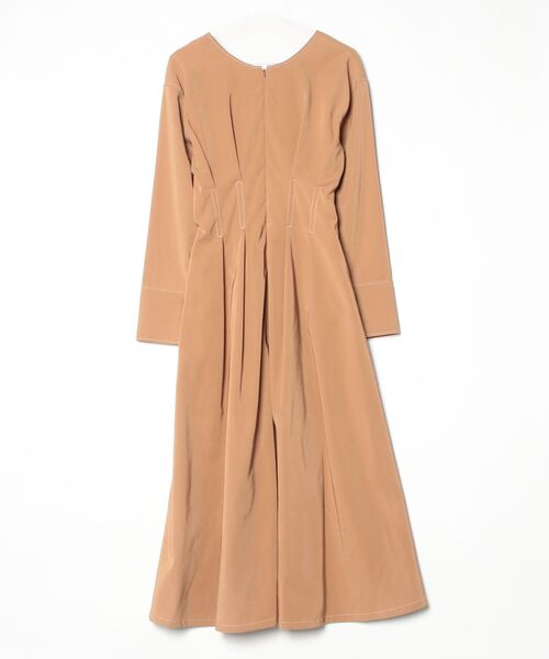 「KBF」 長袖ワンピース ONE SIZE ブラウン レディース_画像2