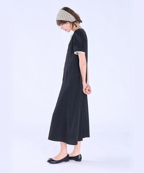 To b. by agnes ワンピース WEBスペシャル ポリエステル バイカラー