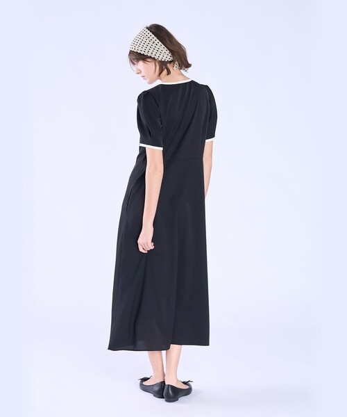 To b. by agnes ワンピース WEBスペシャル ポリエステル バイカラー