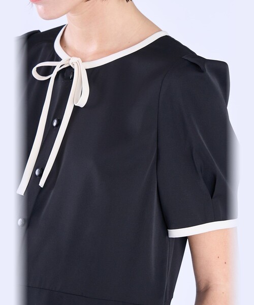 To b. by agnes ワンピース WEBスペシャル ポリエステル バイカラー To b. by agnes ワンピース WEBスペシャル ポリエステル バイカラー