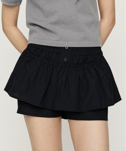 SLY（スライ） スラックス パンツ CHECK LAYERED S/PT チェック