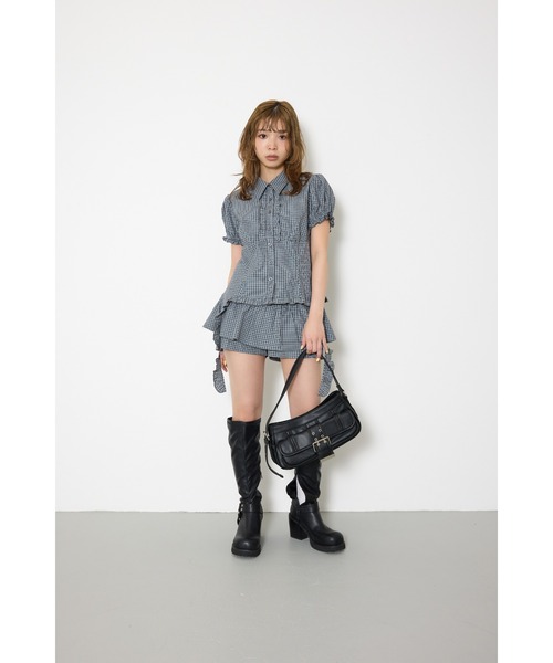 SLY（スライ） スラックス パンツ CHECK LAYERED S/PT チェック