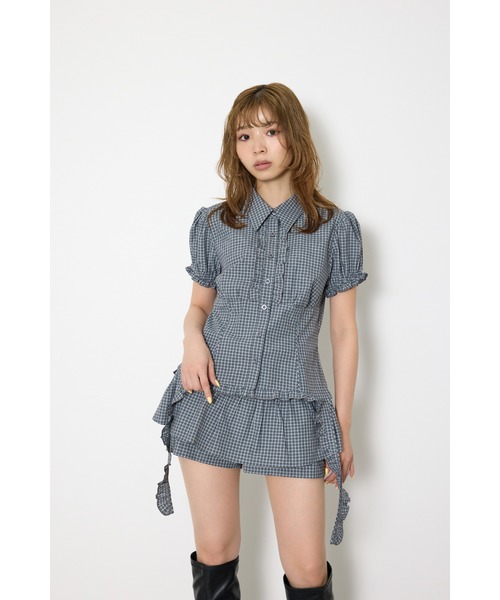 SLY（スライ） スラックス パンツ CHECK LAYERED S/PT チェック