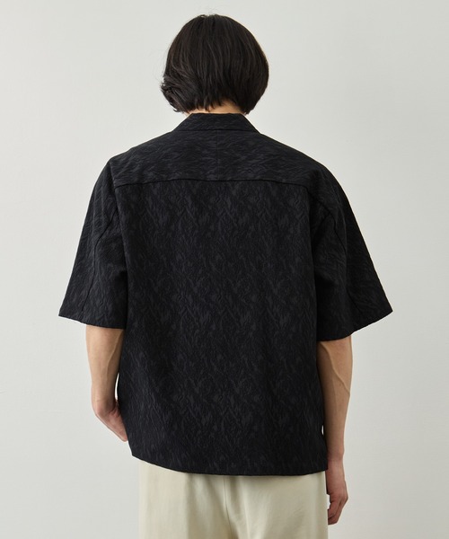 CITY TOKYO シャツ 半袖 「CITY TOKYO」ストレッチコードジャガード