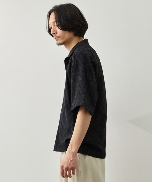 CITY TOKYO シャツ 半袖 「CITY TOKYO」ストレッチコードジャガード
