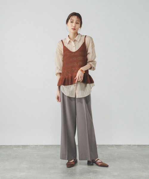 GLOBAL WORK（グローバルワーク） ワイドパンツ パンツ ウツクシDRY