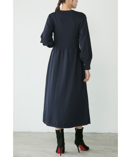 「M.deux」 ニットワンピース MEDIUM グレー レディース_画像7