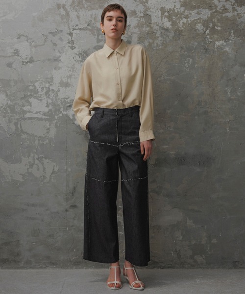 「ADAM ET ROPE'」 デニムパンツ 38 ブルー系その他3 レディース_画像4