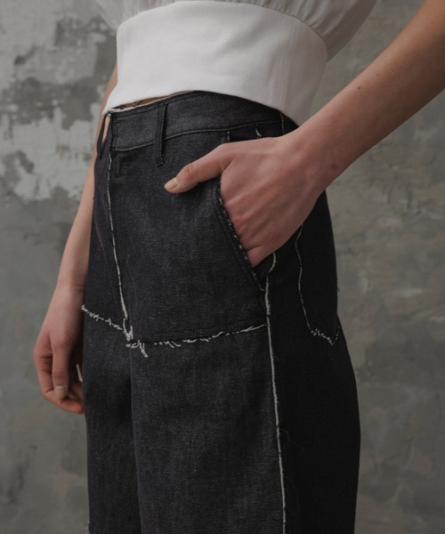 「ADAM ET ROPE'」 デニムパンツ 38 ブルー系その他3 レディース_画像9