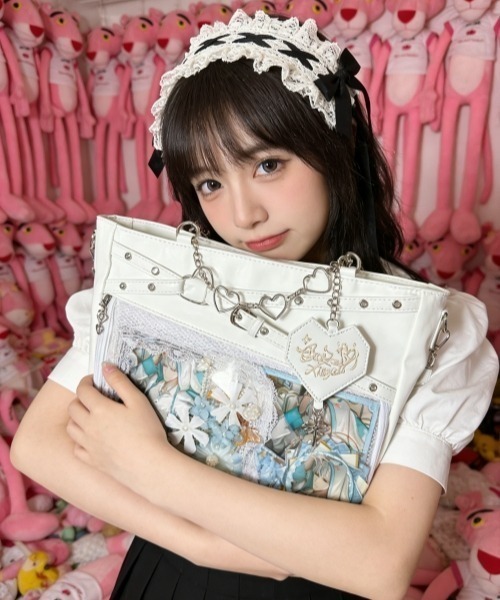 center i ショルダーバッグ バッグ 「推し活」レースデコハート 