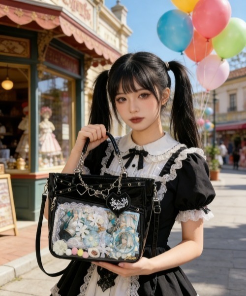 center i ショルダーバッグ バッグ 「推し活」レースデコハート