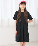 ワンピース キッズ ライトエンボスティアードワ...の詳細画像5