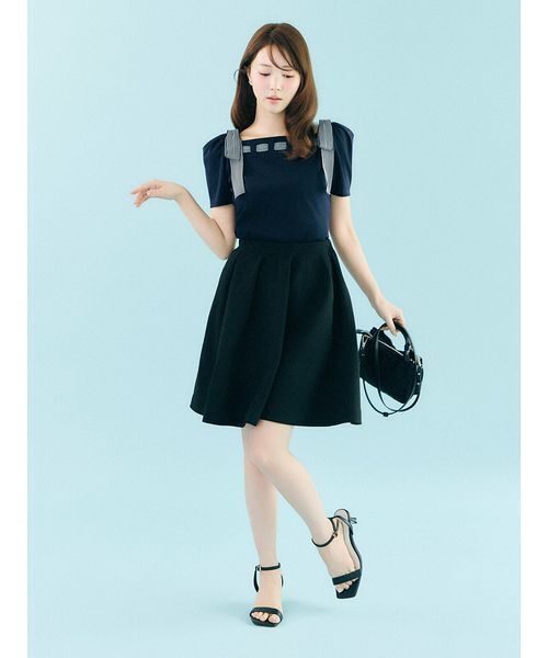 CELFORD（セルフォード） tシャツ 半袖 「洗える」ショルダーリボン