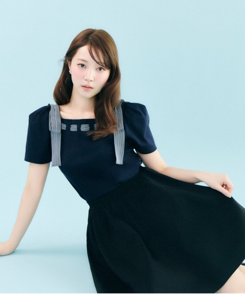 CELFORD（セルフォード） tシャツ ショルダーリボンカットソー 