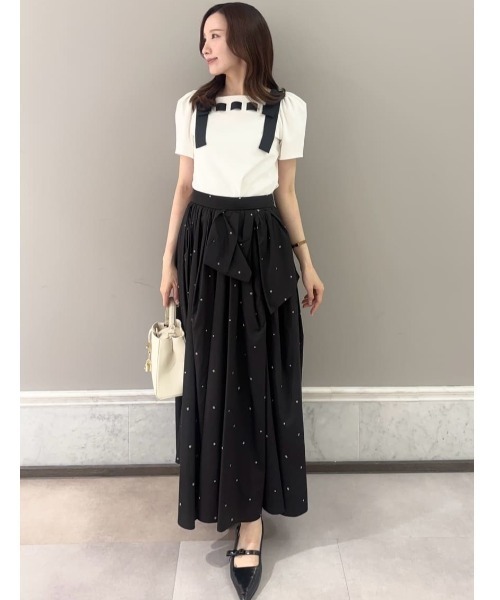CELFORD（セルフォード） tシャツ 半袖 「洗える」ショルダーリボン