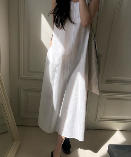 「MAISON DE THERESE」 ノースリーブワンピース FREE ホワイト レディース_画像3
