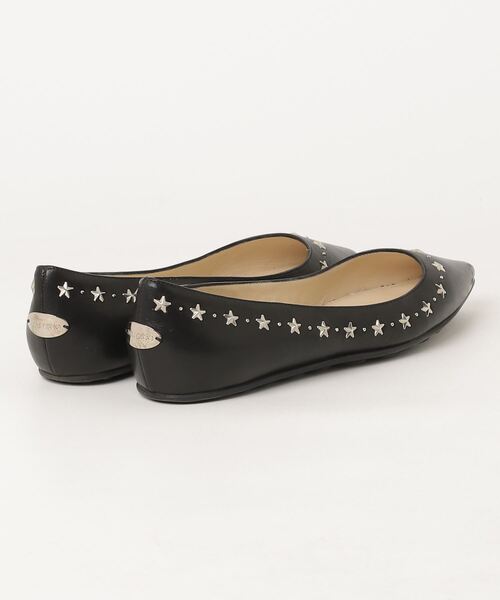 JIMMY CHOO パンプス ブラック JIMMY CHOO（ジミーチュウ） フラットパンプス 36.5 ブラック