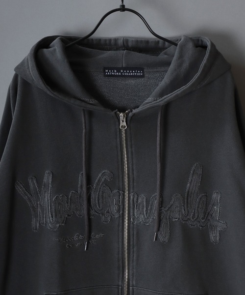 「Mark Gonzales」 ジップアップパーカー L チャコール メンズ_画像8