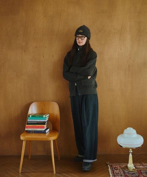 「BROKEN BASE」 スラックス MEDIUM ネイビー メンズ_画像6