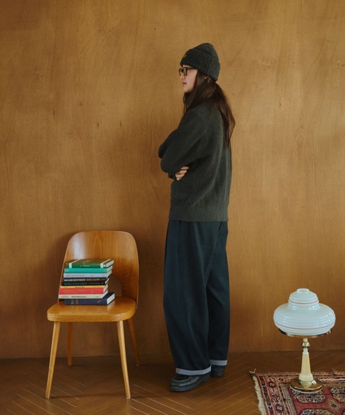 「BROKEN BASE」 スラックス MEDIUM ネイビー メンズ_画像7