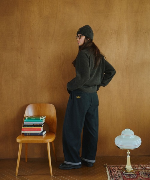 「BROKEN BASE」 スラックス MEDIUM ネイビー メンズ_画像8