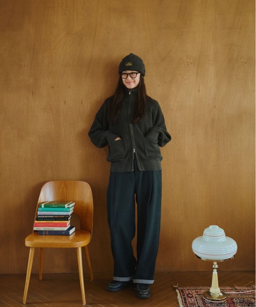 「BROKEN BASE」 スラックス MEDIUM ネイビー メンズ_画像9