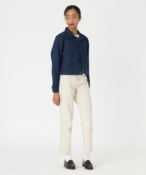 「Levi’s MADE&CRAFTED」 デニムパンツ 23inch ベージュ レディース_画像6