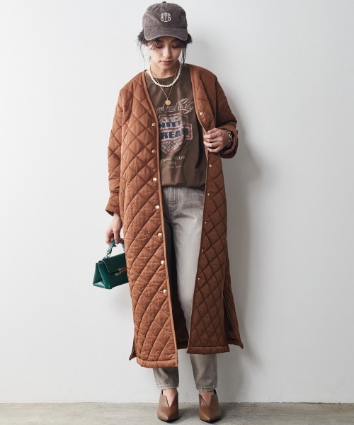 「CHIC STYLE」 「SMILELAND」半袖Tシャツ 3 モカ レディース_画像6