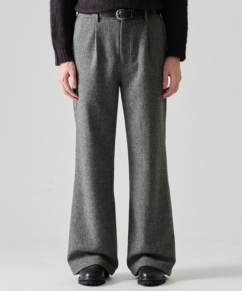 CLEL（クレイル） スラックス 「CLEL」Wool Blend Herringbone Tweed