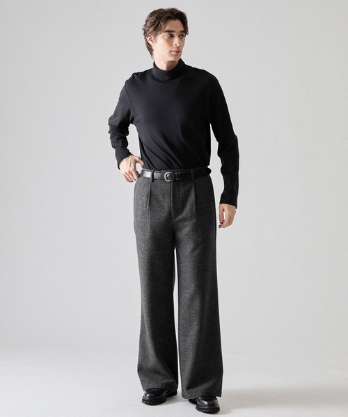 CLEL（クレイル） スラックス 「CLEL」Wool Blend Herringbone Tweed
