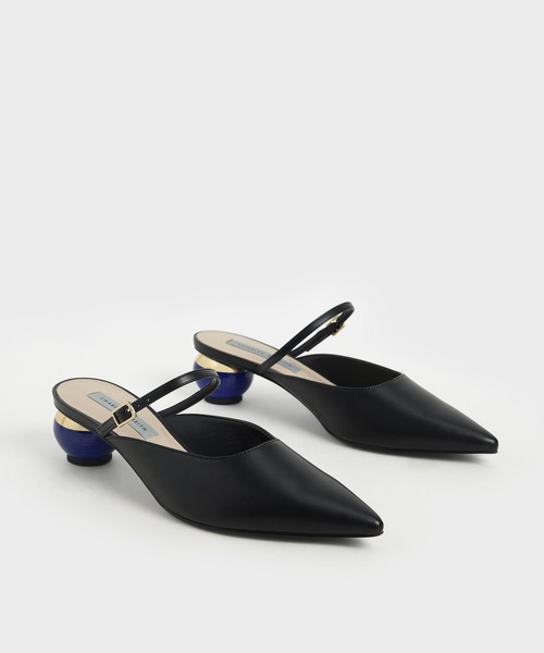 【特徴的なヒールデザイン】Jil Sander スカルプチャー ミュール 直営店買付】JIL SANDER スカルプチャー ヒール ミュール
