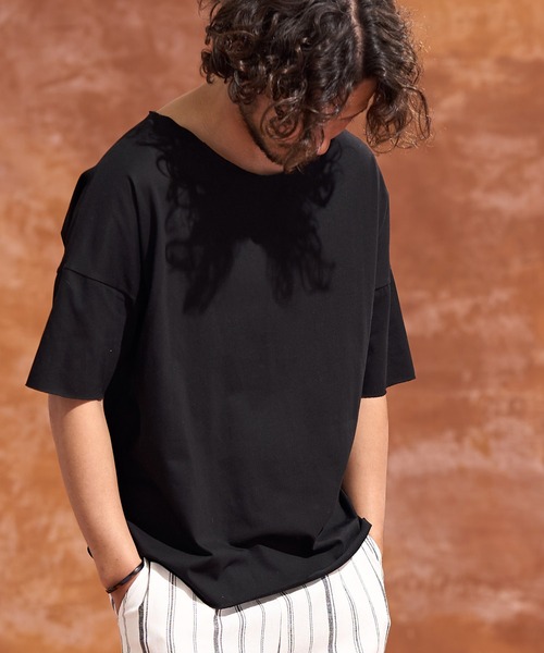 ルーズTシャツ　期間限定価格 Jih Nunc tシャツ Tシャツ mt7105-ルーズネックカットソー