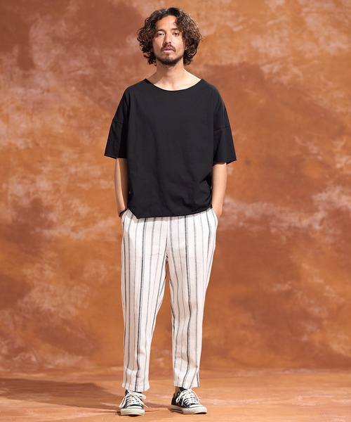 Jih Nunc tシャツ Tシャツ mt7105-ルーズネックカットソー