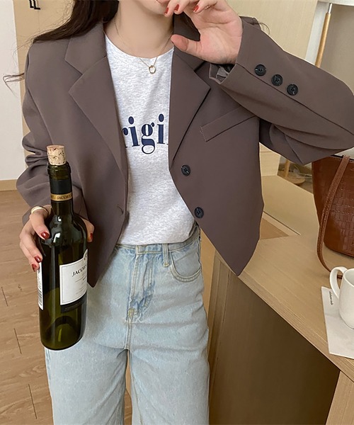 クロ　DOUDOU ブラウン テーラードジャケット 未使用 クロ DOUDOU ブラウン テーラードジャケット 未使用 DouDou