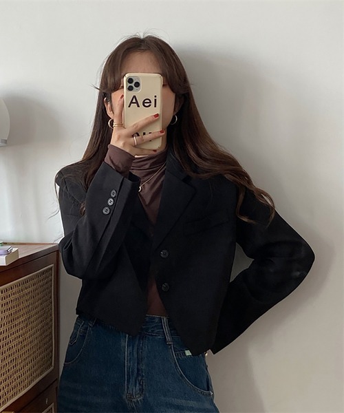 JJ/HER. /クロップドテーラージャケット/新品 HER.（ハー）の「クロップドテーラージャケット（テーラードジャケット
