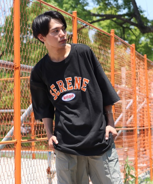 メンズ Tシャツ 重ね着風Tシャツ ジップアップ メタル a1207 KUUUPY tシャツ Fuhaku Side Zip Design T-Shirts - 布帛サイド