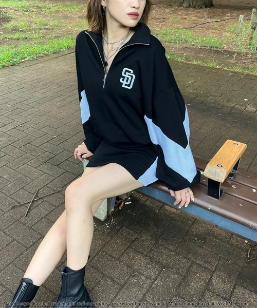ワンピース Mlb スウェットzipドルマンバイカラーワンピース Zozotown Paypayモール店 通販 Paypayモール