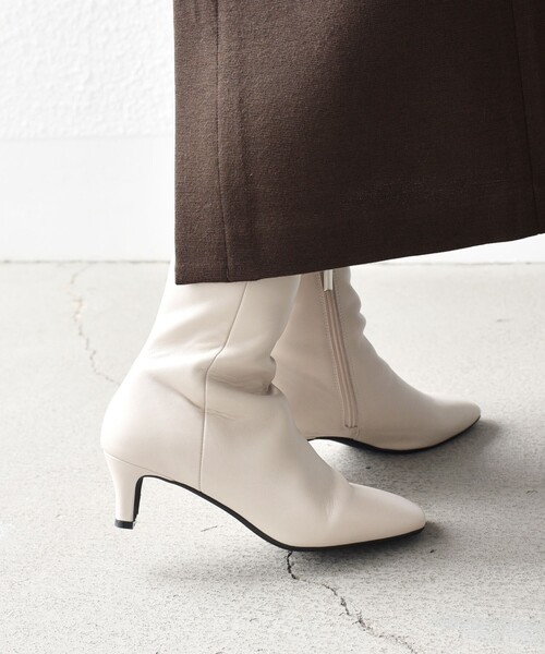 SHIPS（シップス） ブーツ *s・coueurセットバックヒールレザー