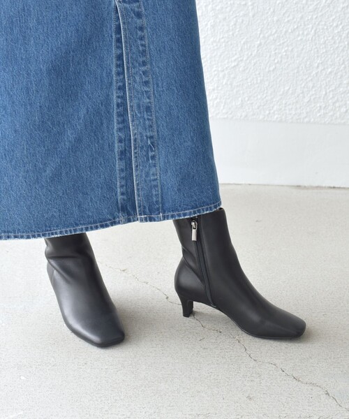 SHIPS（シップス） ブーツ *s・coueurセットバックヒールレザー